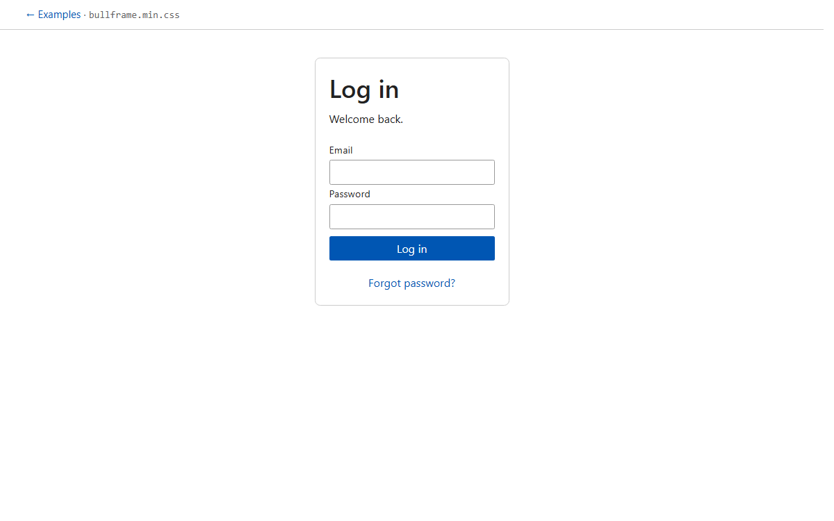 Sign in example preview